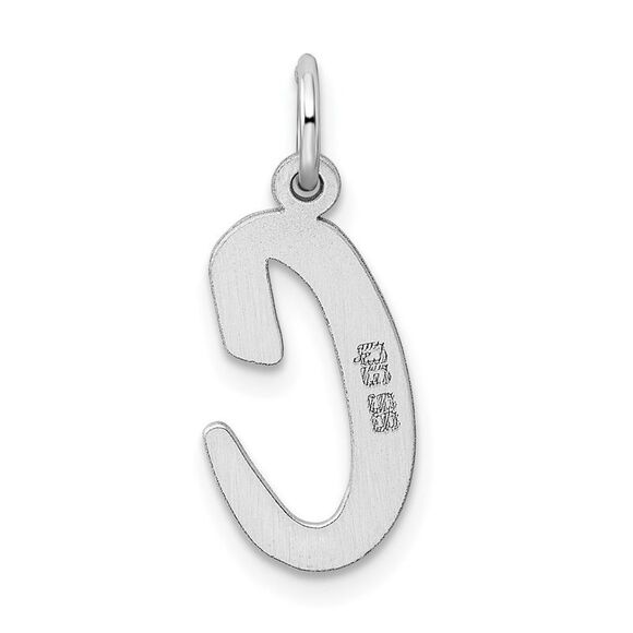 Sterling Silver Madison Collection LG Classic Script Initial C Pendant - Picture 3 of 5